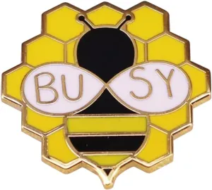 Busy Bee Enamel Brooch Unique Bumblebee Aesthetic Gift For colleague friends Cartoon Honey Bees Dripping Oil Badges for Backpack Shirts