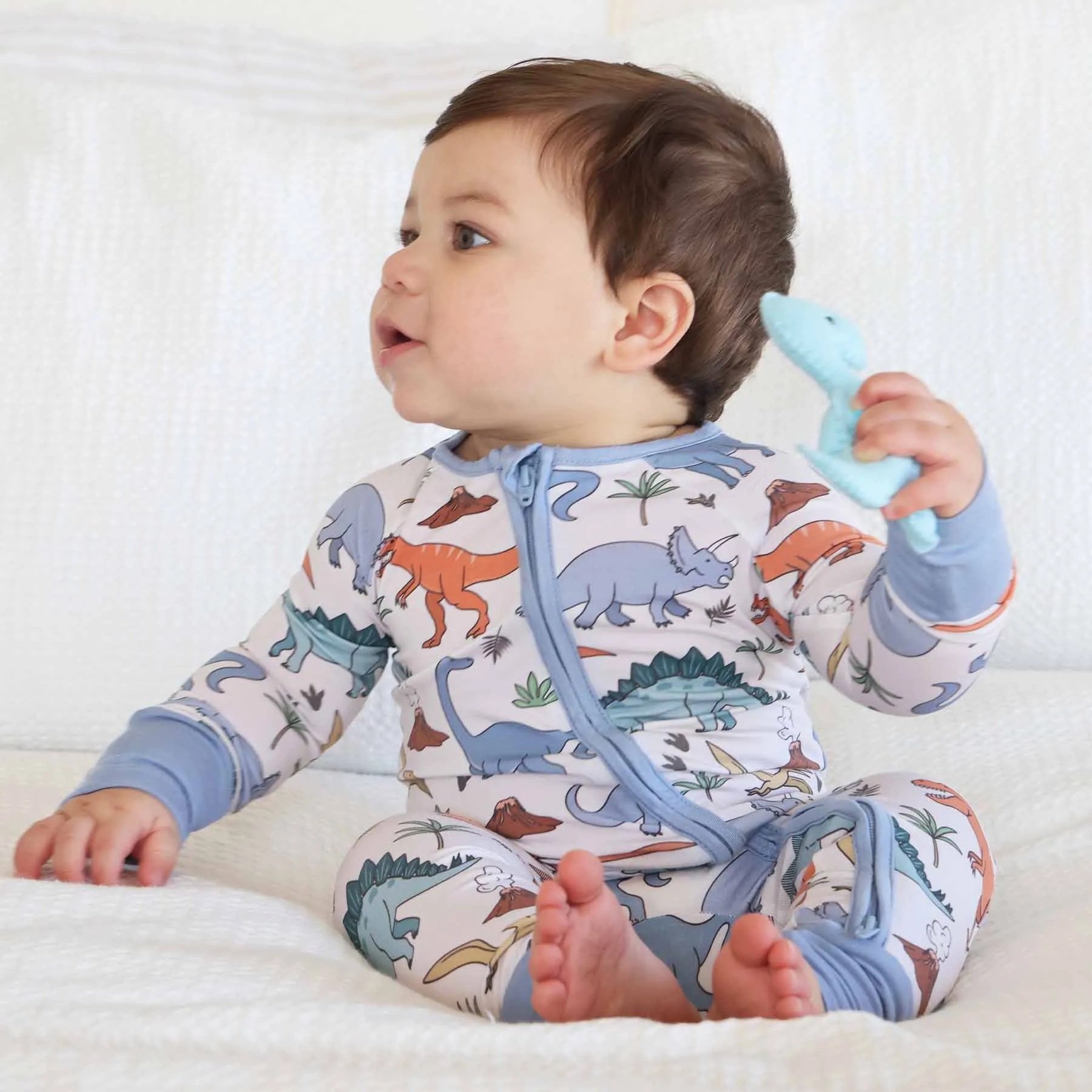 Dino Dude Convertible Zip Romper