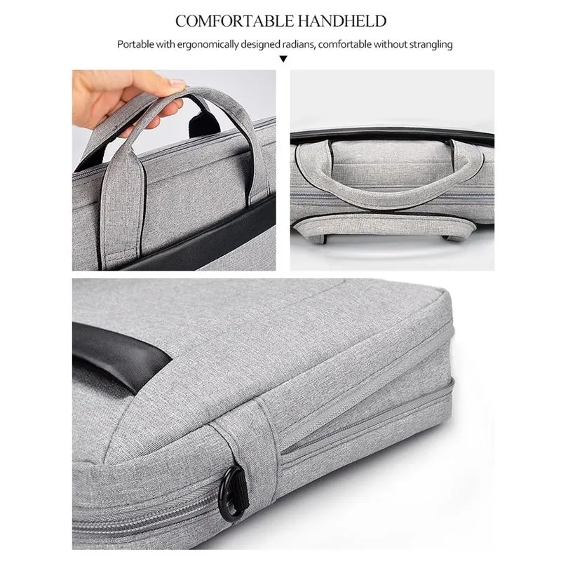 Expandable Laptop Bag - Waterproof Oxford Cloth Detachable Shoulder Strap