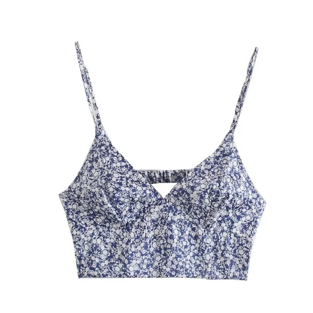 FLORAL PRINT CROP TOP