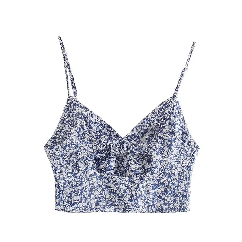 FLORAL PRINT CROP TOP