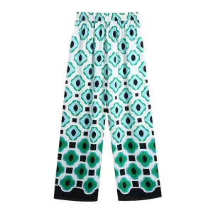 GEOMETRIC PRINT TROUSERS