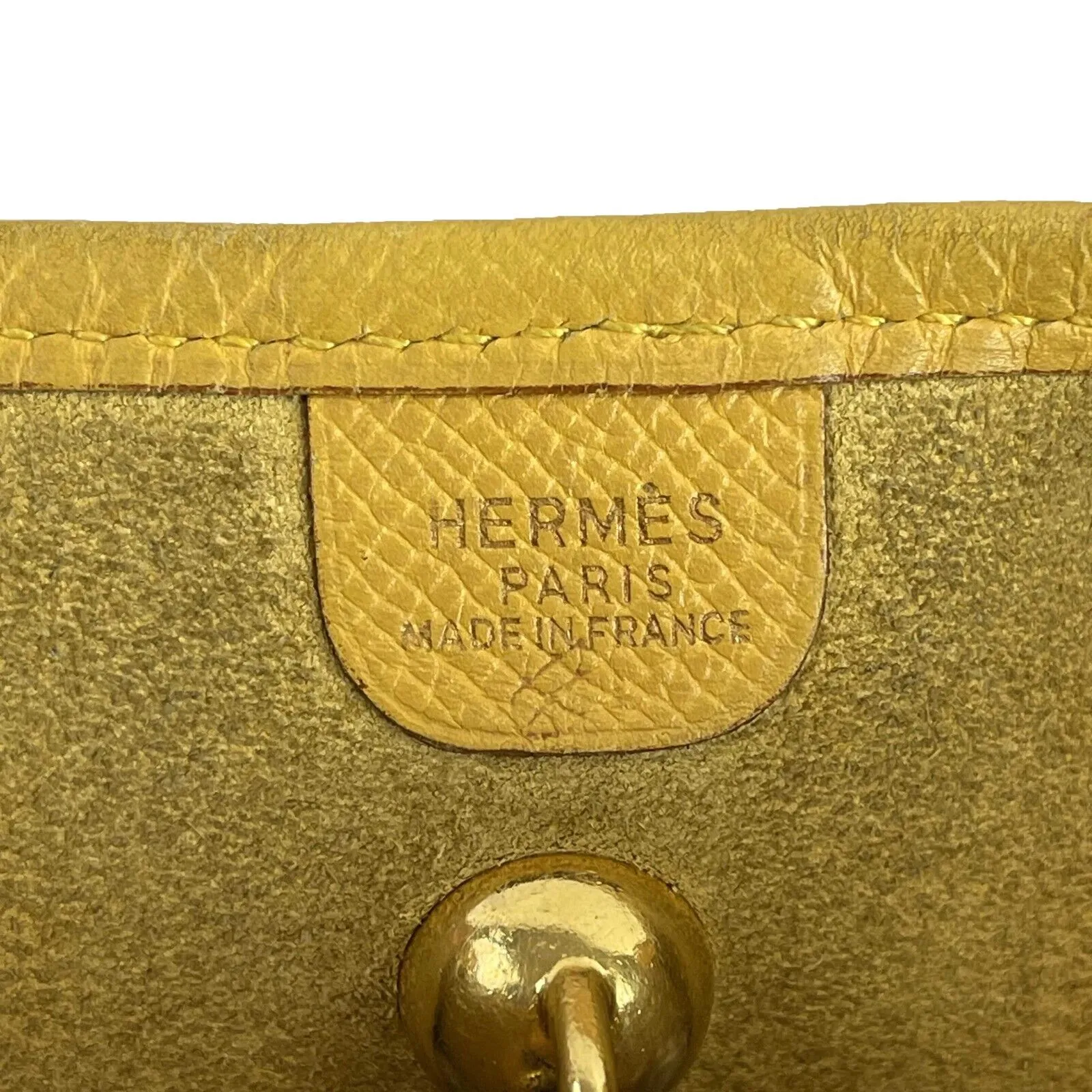 Hermes - Yellow Leather Vespa PM Shoulder Bag