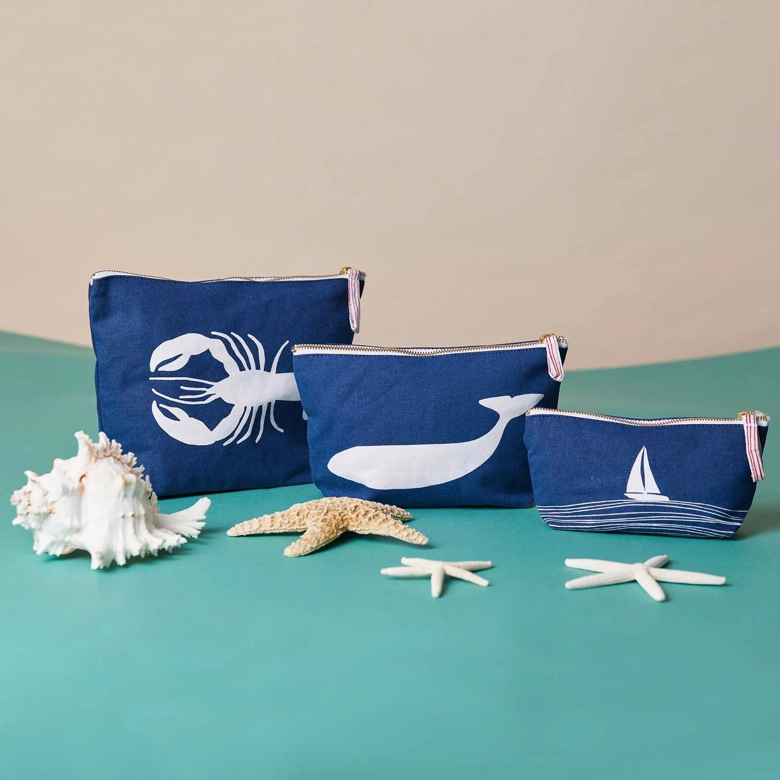 Lobster Navy Large Relaxed Pouch