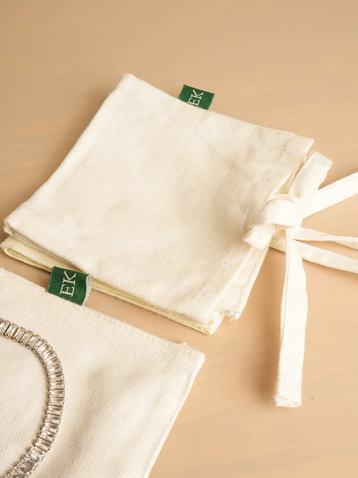 Minimalist Jewellery Pouch Off White