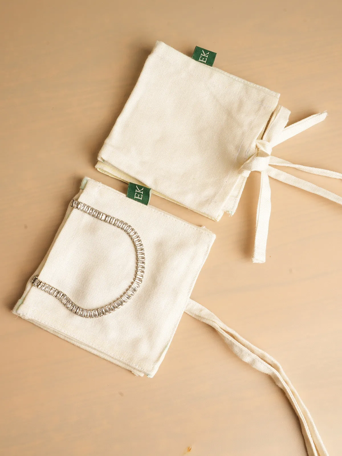 Minimalist Jewellery Pouch Off White