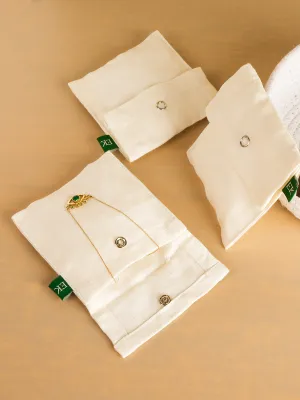 Minimalist Jewellery Pouch Off White