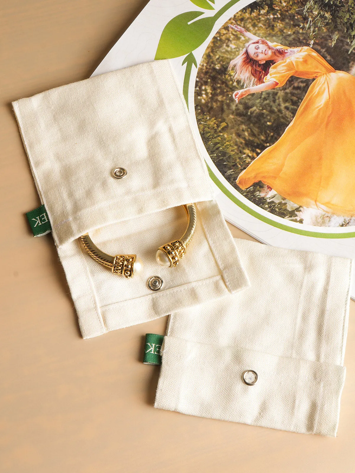 Minimalist Jewellery Pouch Off White