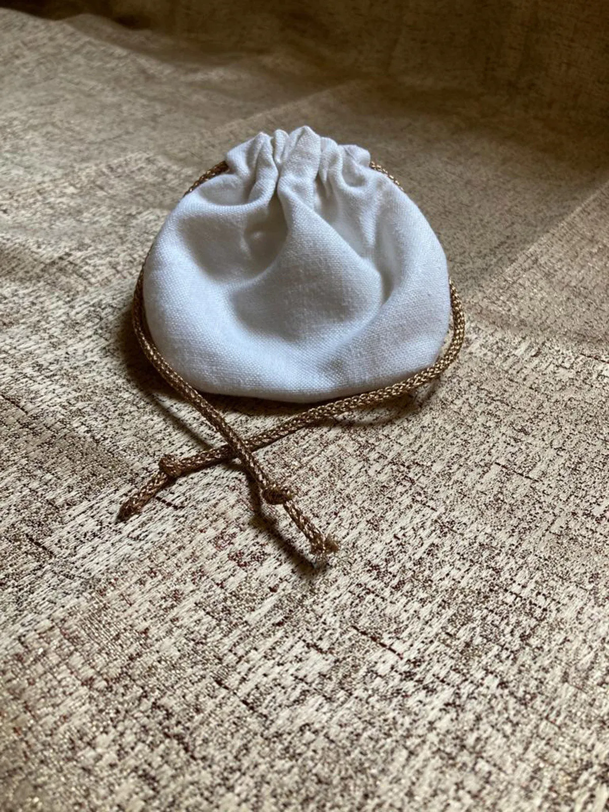 Minimalist Jewellery Pouch Off White