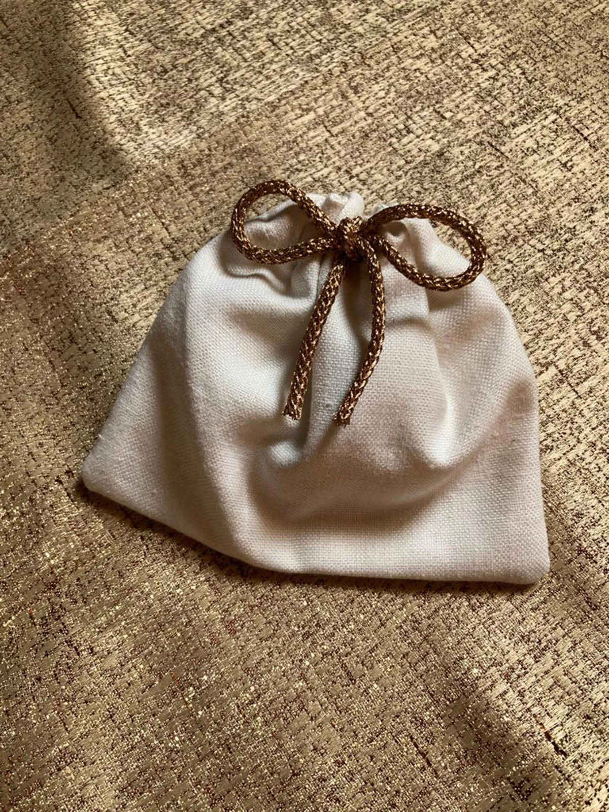 Minimalist Jewellery Pouch Off White