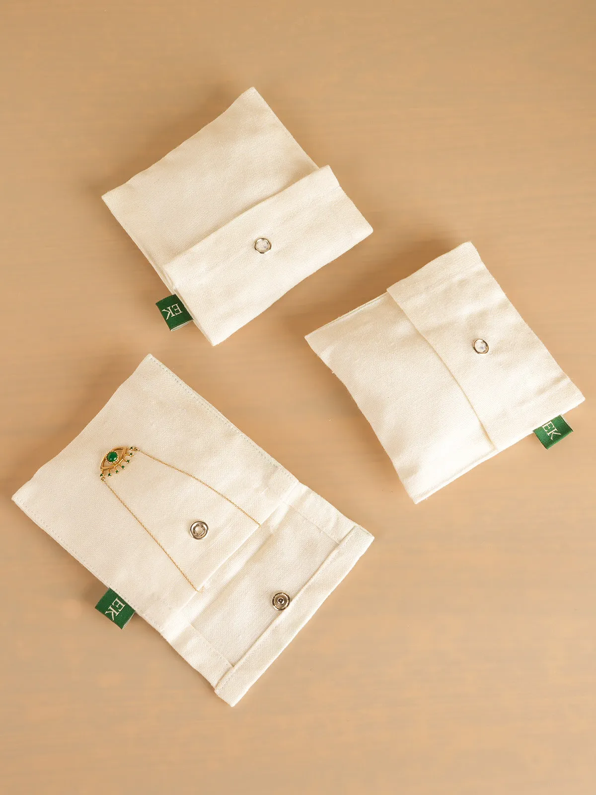 Minimalist Jewellery Pouch Off White