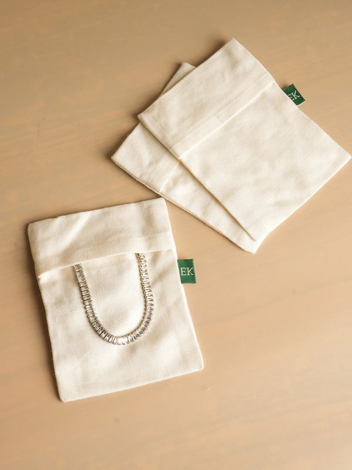 Minimalist Jewellery Pouch Off White