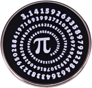 Pi Symbol Button Pin Math Numbers Enamel Pin Maths Symbol Lapel Pin Brooch Pi Badge Metal Pin Badge Clothing Bag Decor Math Lover Students Gift