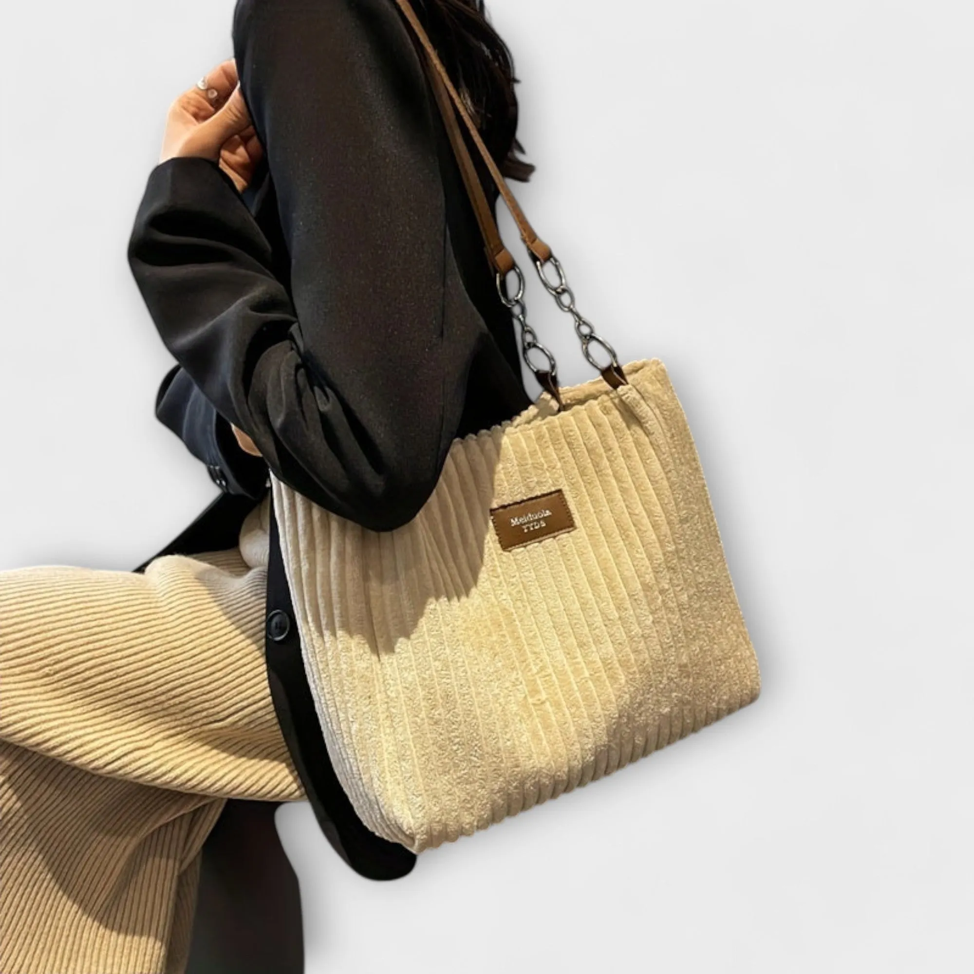 Plush Corduroy Shoulder Bag