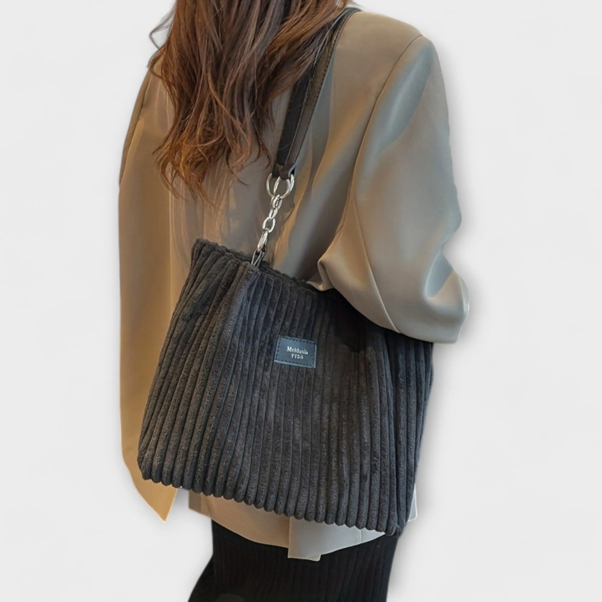 Plush Corduroy Shoulder Bag