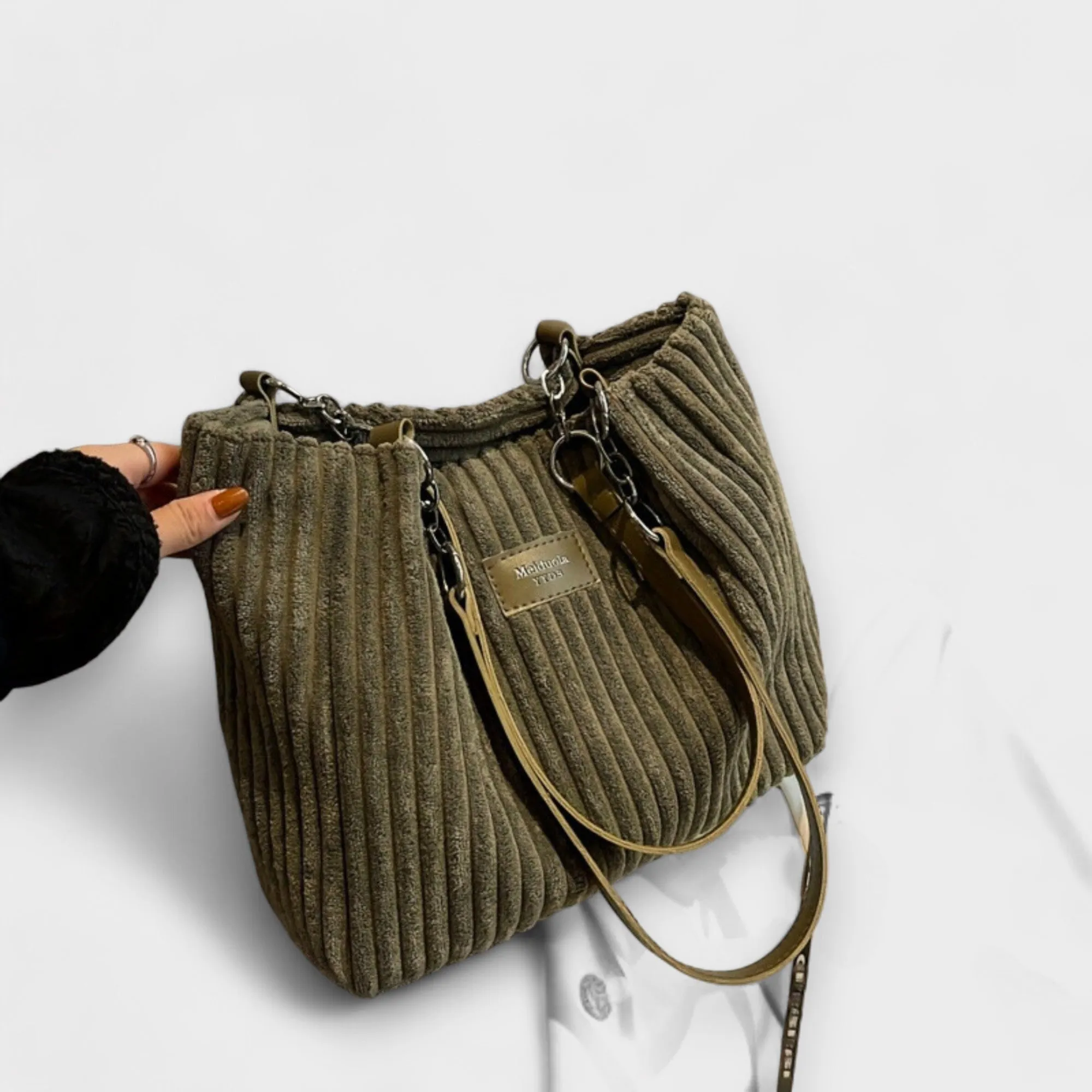 Plush Corduroy Shoulder Bag