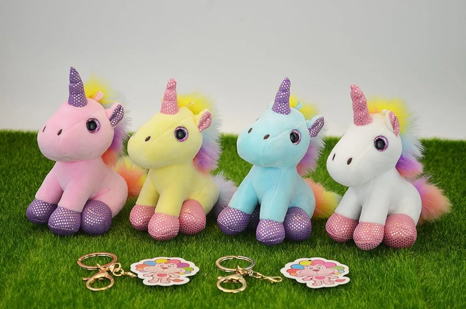 Unicorn Plush Keychain Stuffed Animals Keychain Unicorn Keychains for Girls Fashion Backpack Ornaments Pendant