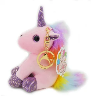Unicorn Plush Keychain Stuffed Animals Keychain Unicorn Keychains for Girls Fashion Backpack Ornaments Pendant