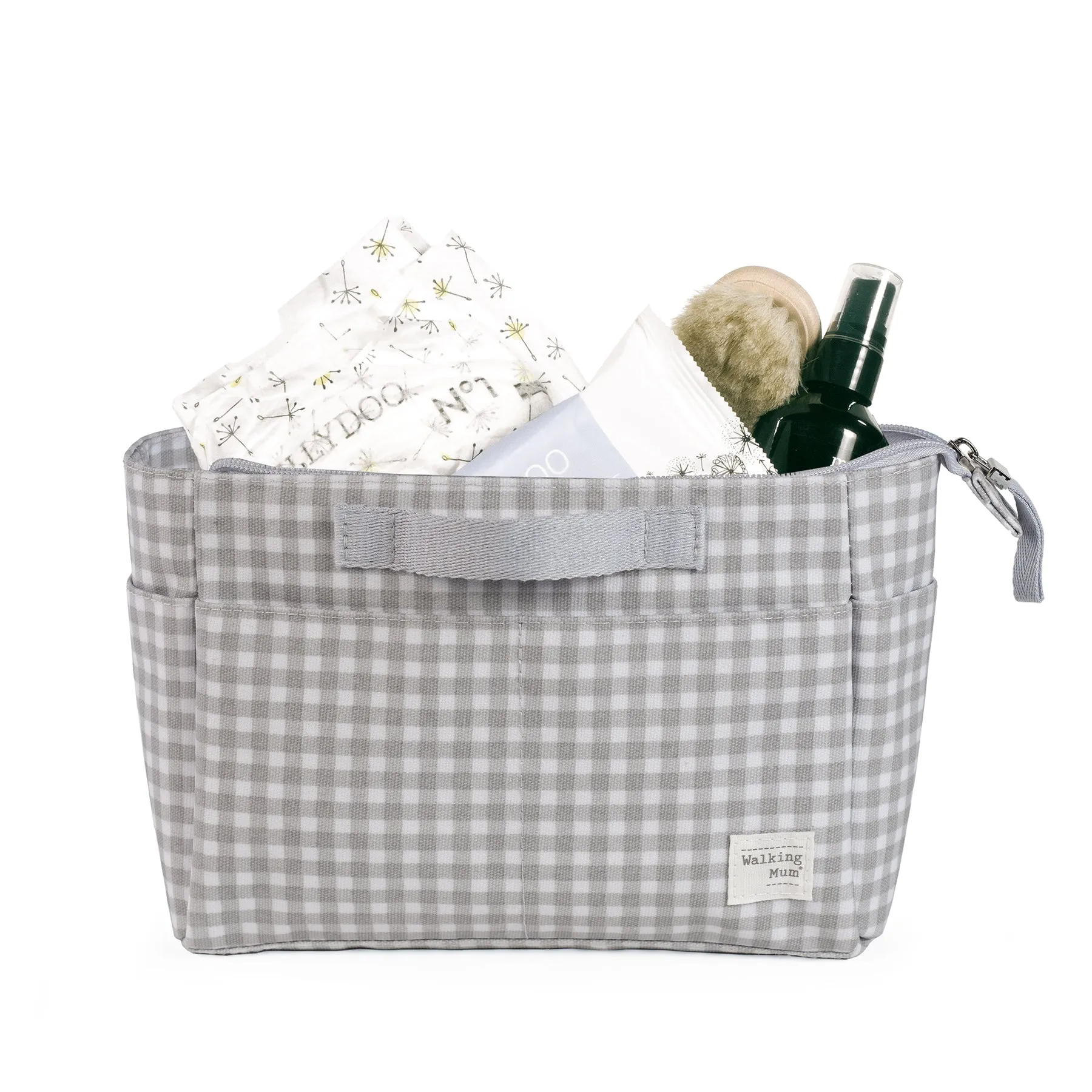 Walking Mum I Love Vichy Grey Travel Essentials Pouch