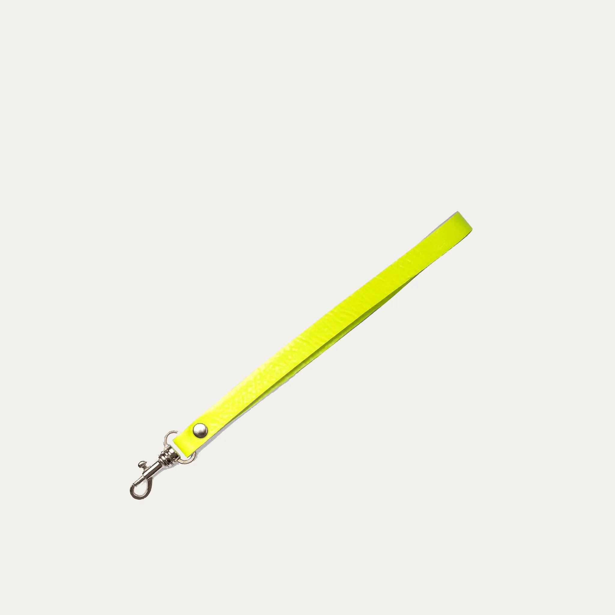 Wristlet Strap Attachment | Neon Yellow   Silver Hardware